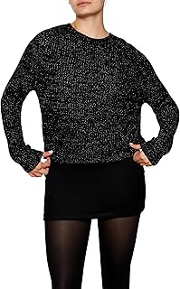 Women's Metallic Knit Raglan Sweater
