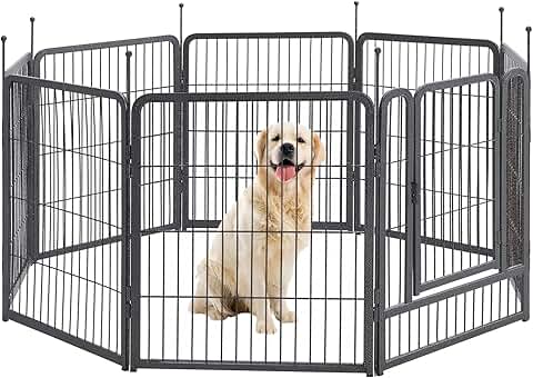 Dog Playpen, 32" High, 8 Panels for Outdoor and Indoor Use