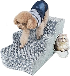 3-Step Dog Bed Stairs with Non-Slip Base