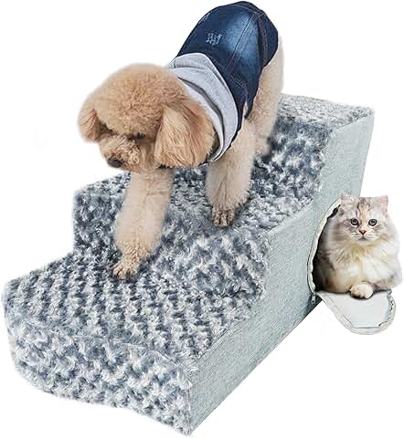 3-Step Dog Bed Stairs with Non-Slip Base