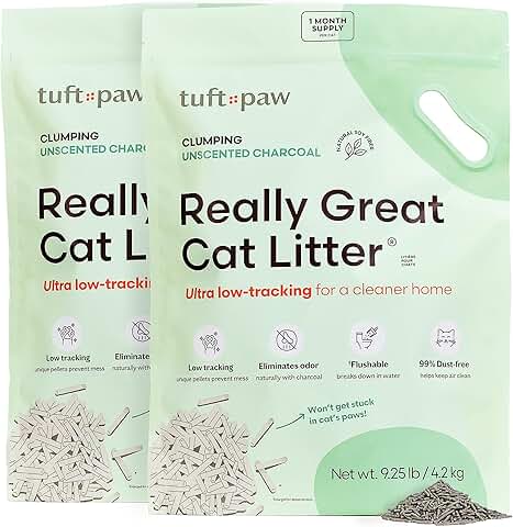 Really Great Cat Litter, Low Tracking, Clumping, Flushable, Odor Control, Dust-Free, Unscented