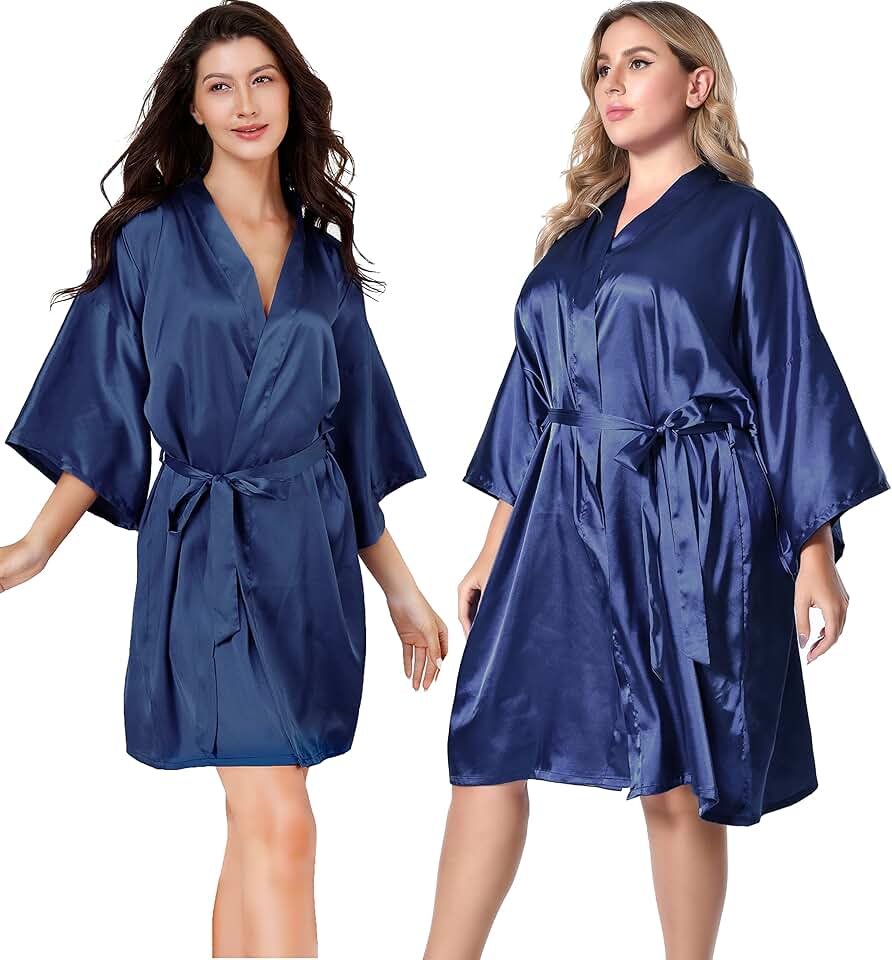 Women’s Satin Robe for Wedding and Loungewear