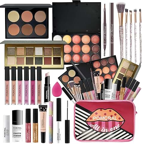 Makeup Set for Girls 10-12 with Eyeshadow, Lipgloss, Brushes