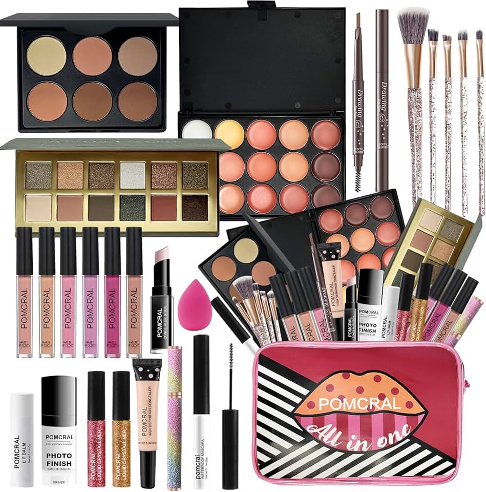 Makeup Set for Girls 10-12 with Eyeshadow, Lipgloss, Brushes