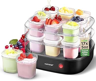 17-Cup Automatic Yogurt Maker with Reusable Cups