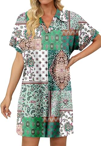 Women's Casual Short Sleeve Summer T-Shirt Dress