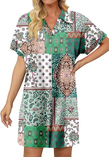 Women's Casual Short Sleeve Summer T-Shirt Dress