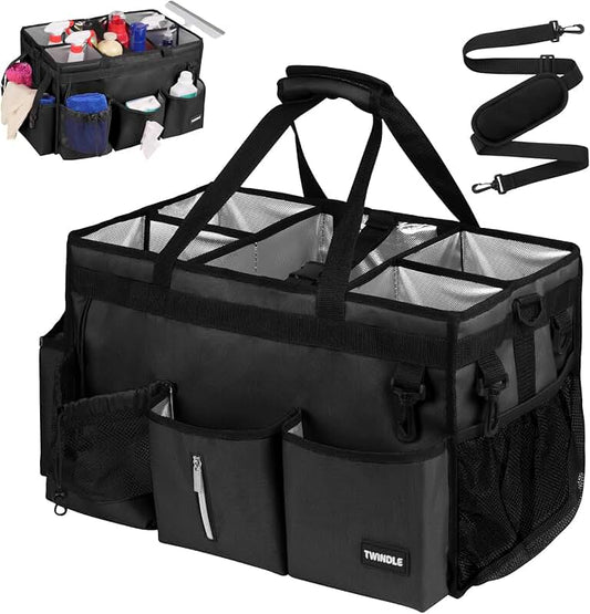 Black folding storage ottoman cube for living room