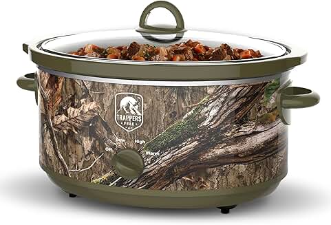 7 Quart Oval Slow Cooker in Camo Green