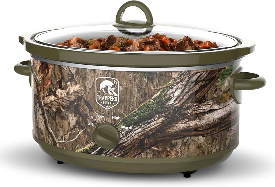 7 Quart Oval Slow Cooker in Camo Green