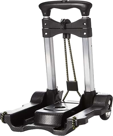 Black Compact Folding Luggage Cart