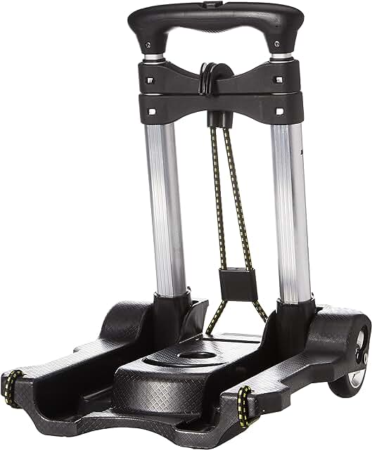Black Compact Folding Luggage Cart