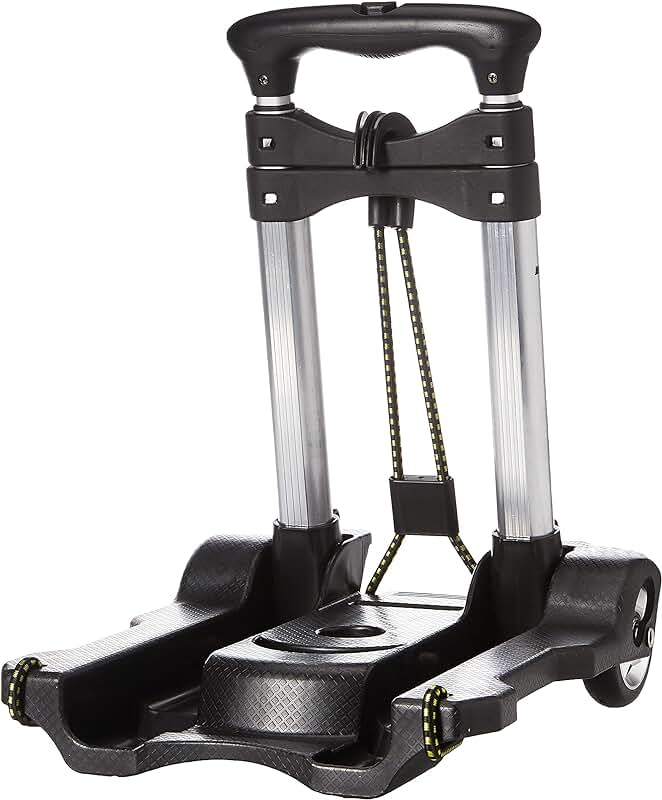 Black Compact Folding Luggage Cart