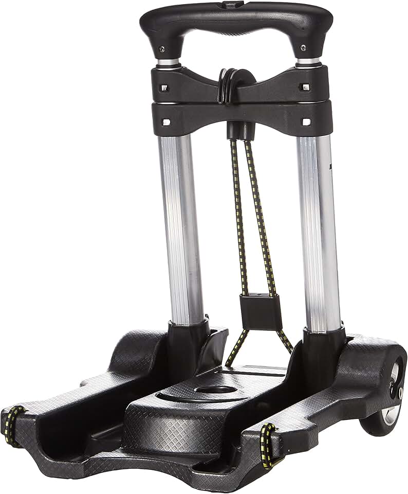 Black Compact Folding Luggage Cart