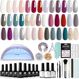 43-Piece Gel Nail Polish Kit with UV Light and Tools