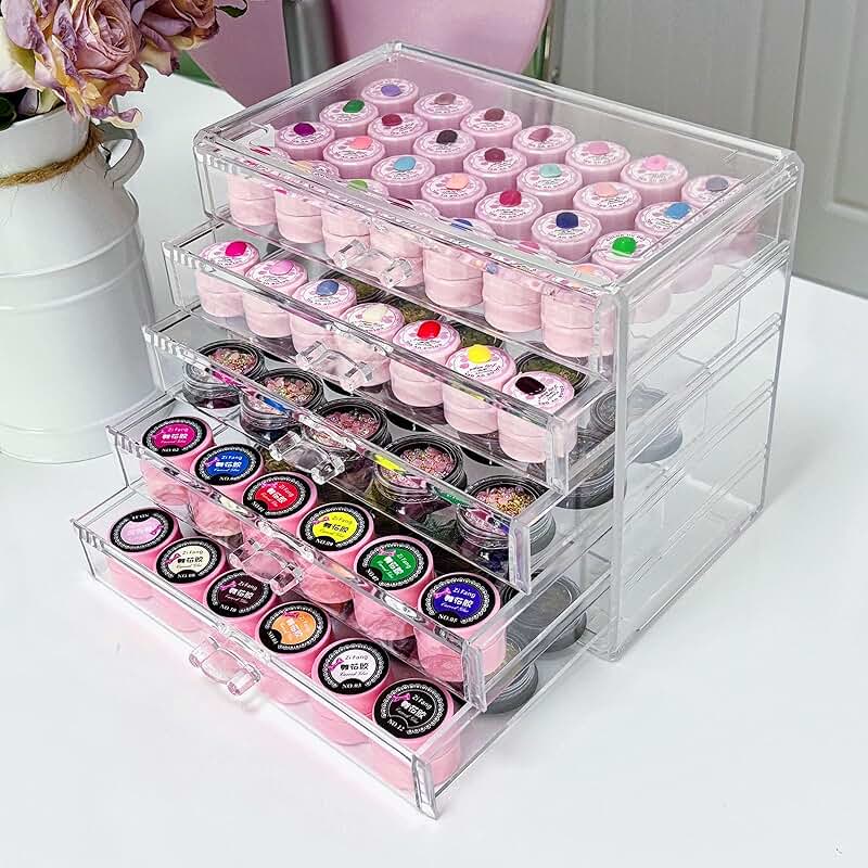 Five-Tier Nail Art and Jewelry Storage Box
