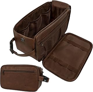Men's Travel Toiletry Bag for Grooming and Shaving