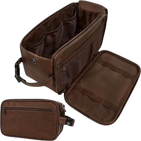 Men's Travel Toiletry Bag for Grooming and Shaving
