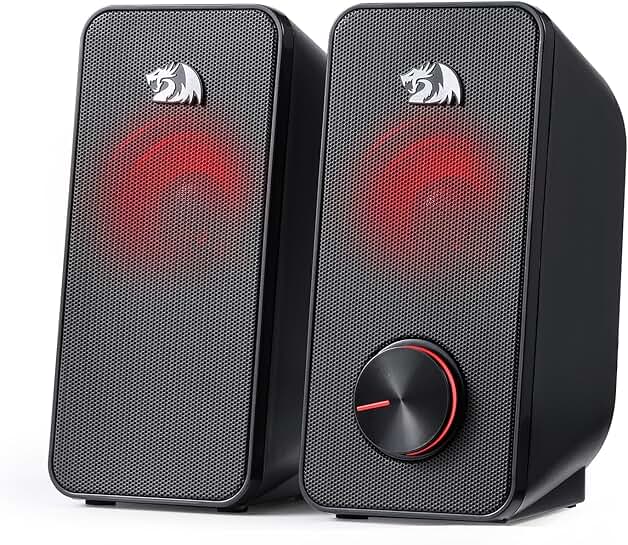 2.0 Channel Desktop Computer Speaker with Backlight and Clear Sound