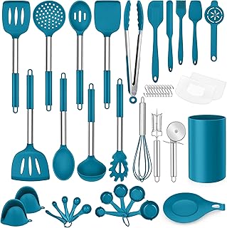 43-Piece Silicone Kitchen Utensil Set with Holder