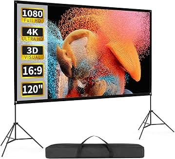 120-Inch Portable Indoor/Outdoor Projector Screen