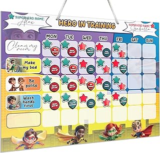 Kids' Reward Chart with Stickers and Custom Tasks