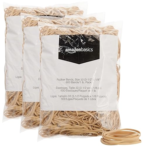Set of 1800 tan rubber bands, size 33