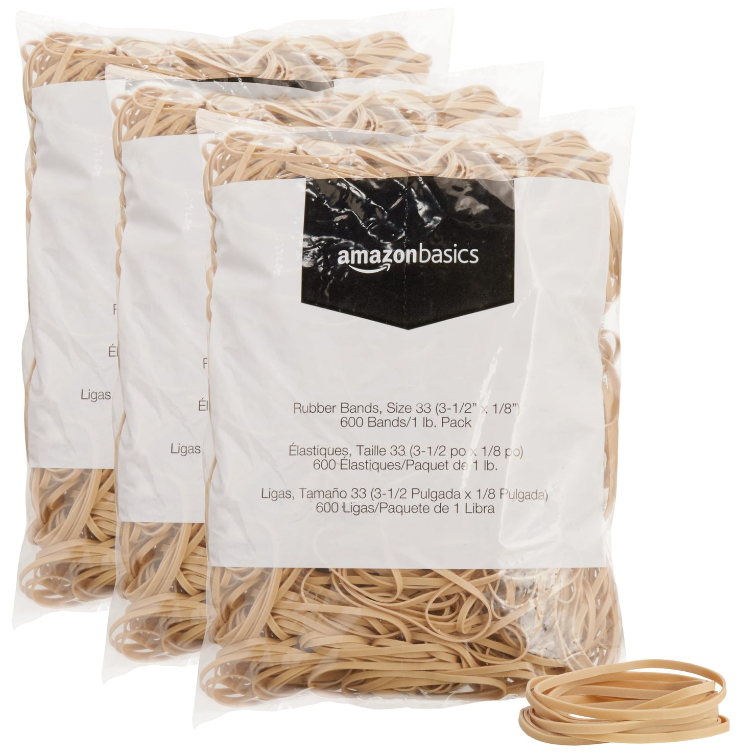 Set of 1800 tan rubber bands, size 33