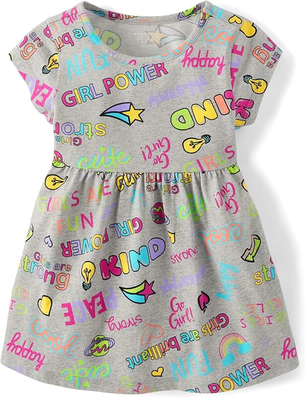 Baby Girl and Toddler Short Sleeve Dresses for 2 Years