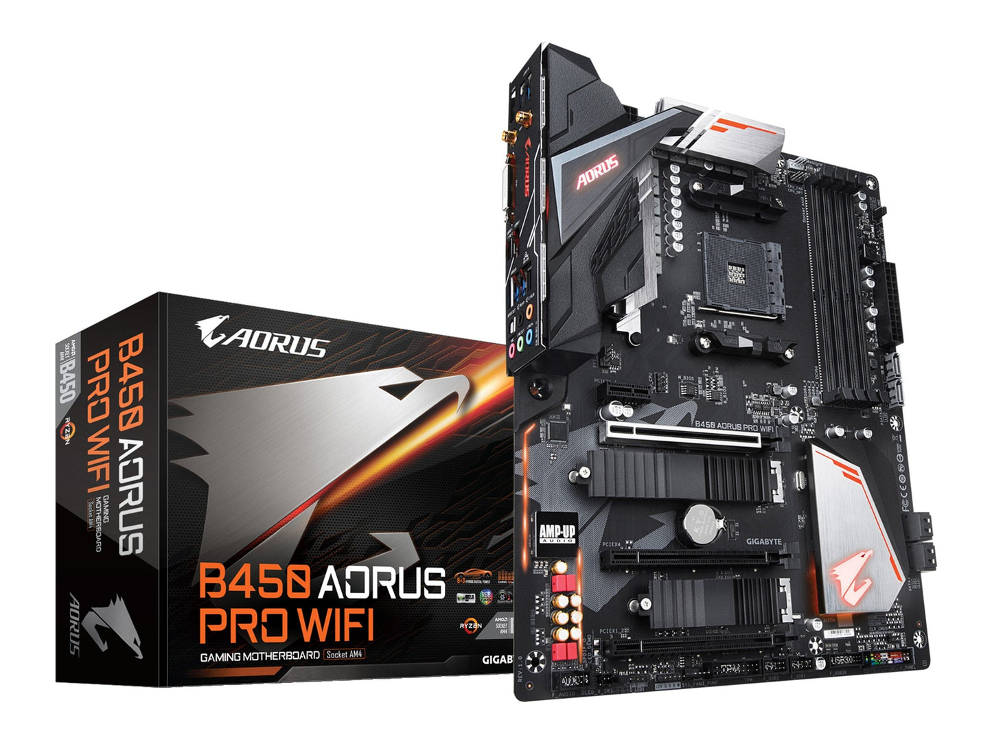 B450 AORUS PRO Wi-Fi (AMD Ryzen AM4/ATX/M.2 Thermal Guard with Onboard Wi-Fi/HDMI/DVI/USB 3.1 Gen 2/DDR4/Motherboard)