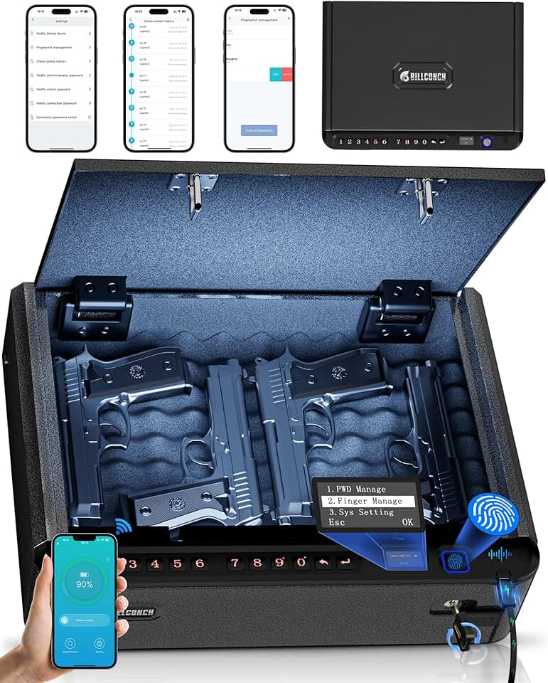 Smart Gun Safe with Biometric and Keypad Access