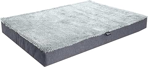 Deluxe Water-Resistant Reversible Dog Bed with Memory Foam