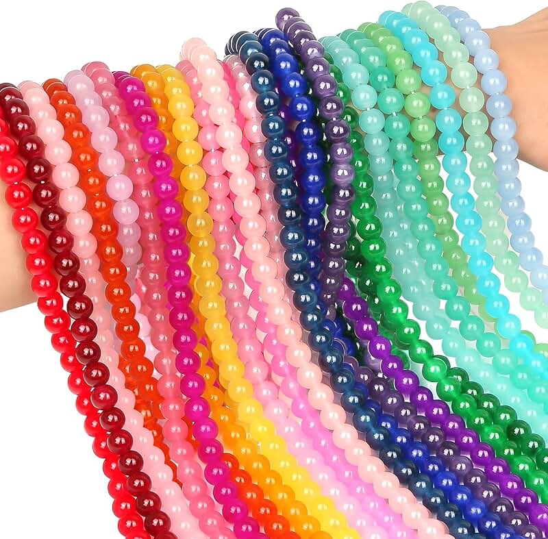 1250pcs 8mm Glass Beads for Jewelry Making