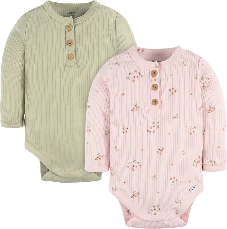 Baby Bodysuits 2-Pack for Girls and Boys