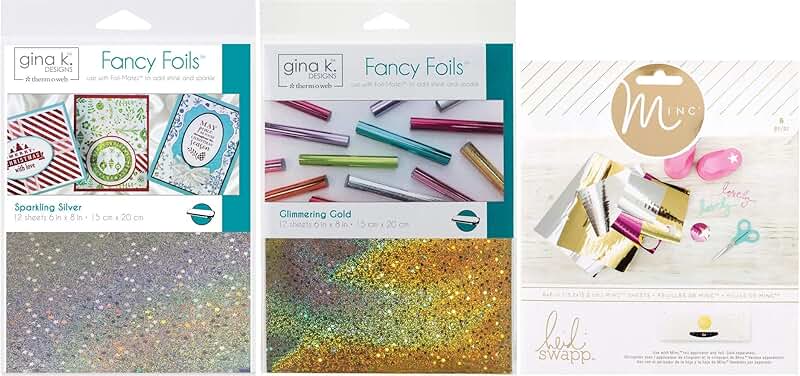 Starry Fancy Foils and Toner Sheets in Silver, Gold, and Minc