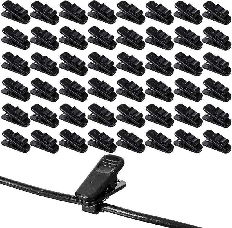48-Piece Earphone Wire Clip Set