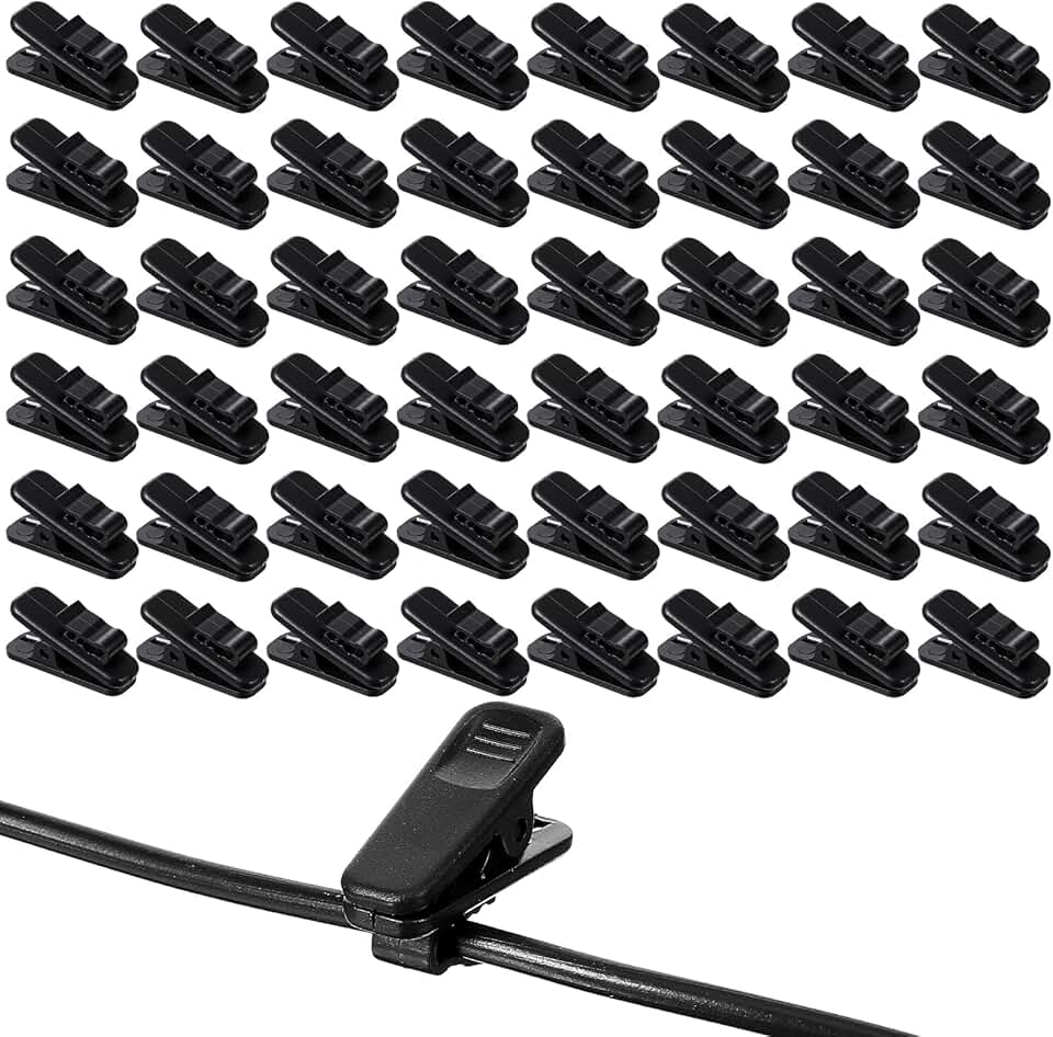 48-Piece Earphone Wire Clip Set