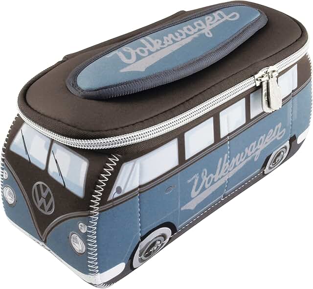 Neoprene Travel Makeup Bag with Bus Design