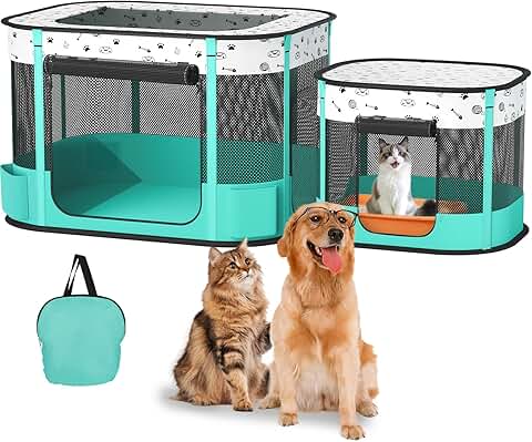 Foldable Cat and Dog Playpen for Indoor and Outdoor Use