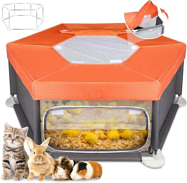 Sturdy Stainless Steel Small Animal Playpen