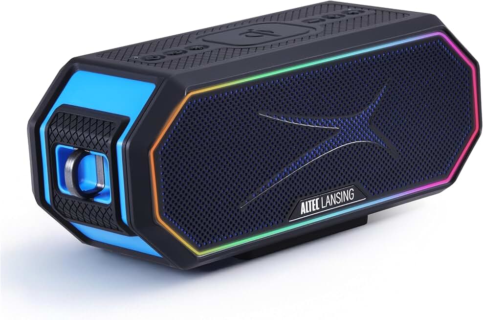 Waterproof Bluetooth Portable Speaker with LED and 20-Hour Playtime