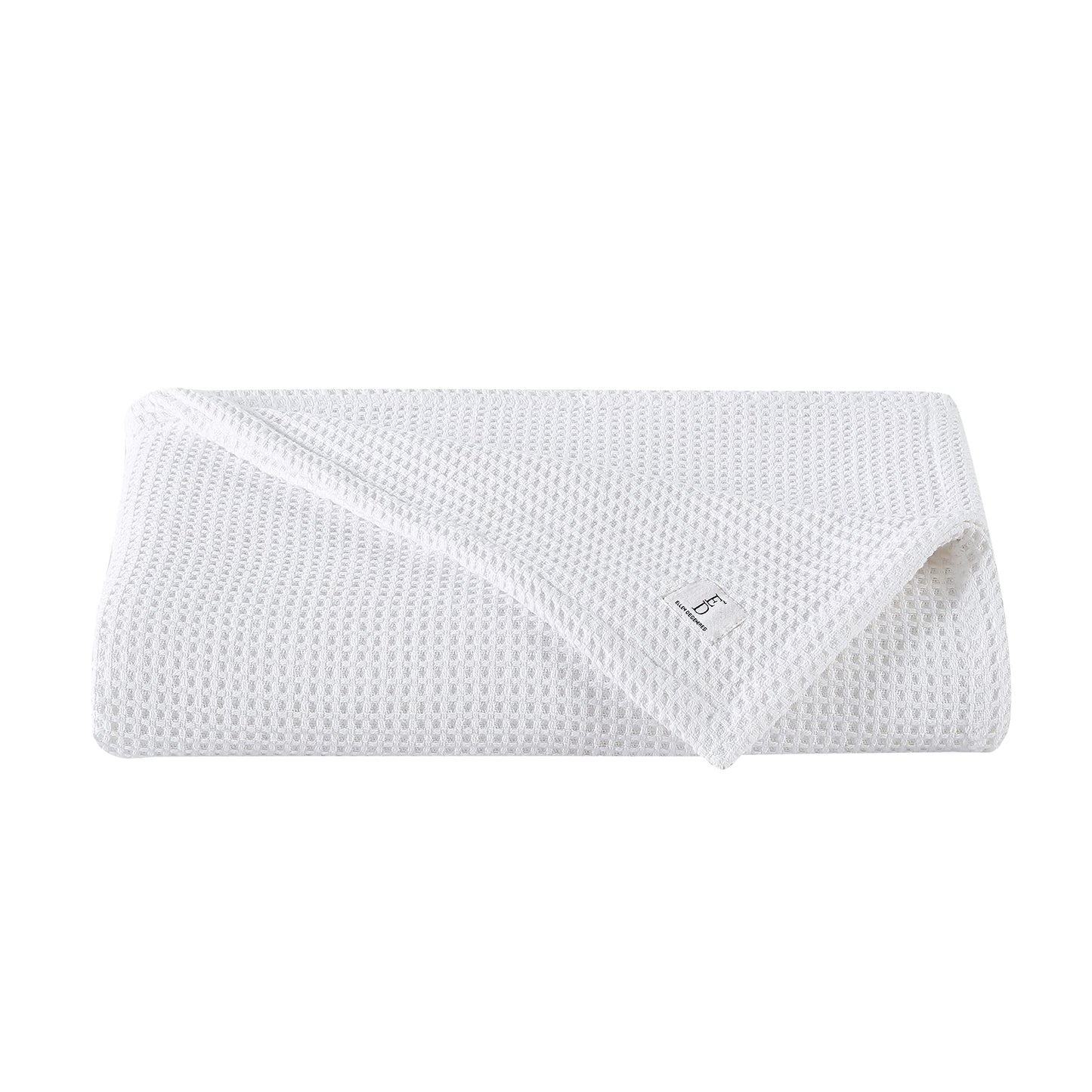 Waffleweave  100% Cotton Signature Blanket, Soft and Durable for All Seasons, Easy Care Machine Washable, King, White