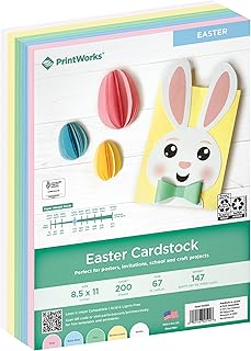 Easter Cardstock, 8.5" x 11", 200 Sheets, Pastel Colors