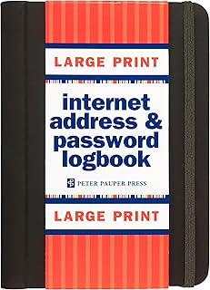 Large Print Internet Address and Password Logbook