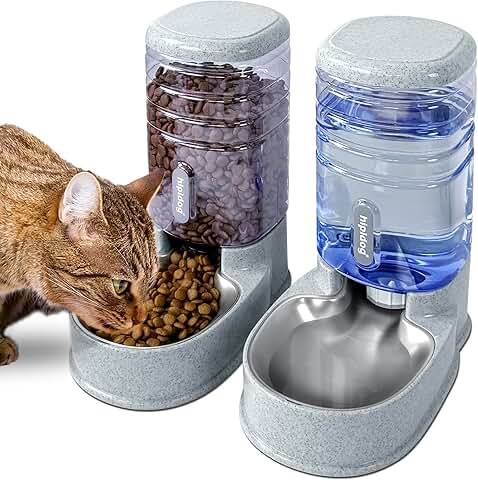 Stainless Steel Automatic Pet Food and Water Dispenser