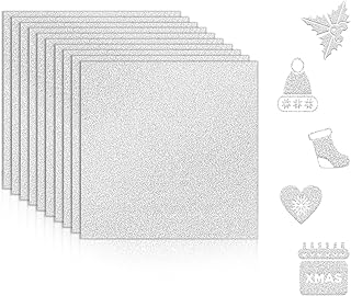 Silver Glitter Cardstock Paper, 12x12, 100 Sheets