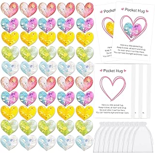 50 Sets of Pocket Hug Tokens with Greeting Cards and Bags
