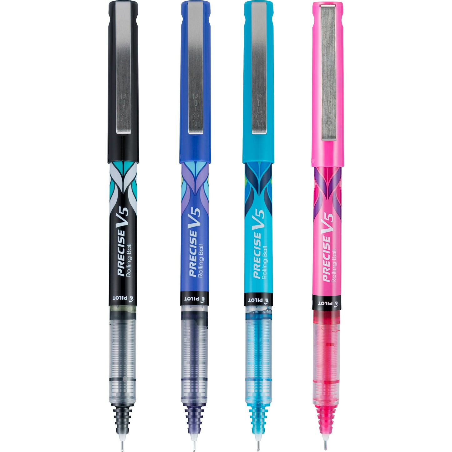 Set of 4 colored fine point rollerball pens