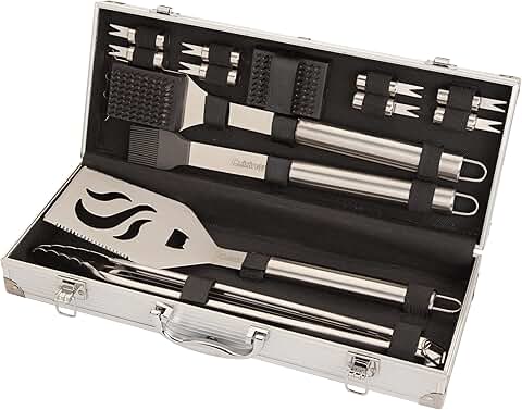 14-Piece Stainless Steel Grill Tool Set with Case