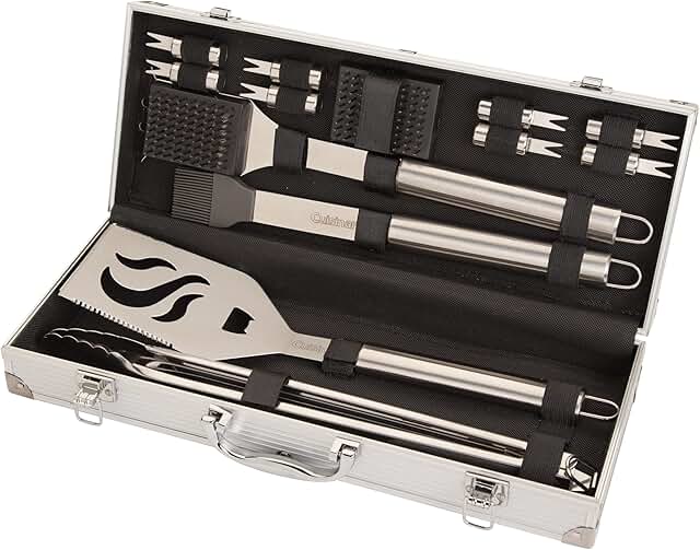 14-Piece Stainless Steel Grill Tool Set with Case